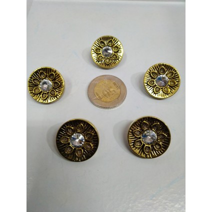 Taşlı Metalize Düğme