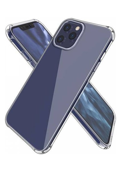 Anti-Şok Önleyici Apple iPhone 12 Pro Max Silikon Kılıf, Kamera Koruyuculu Anti-Drop Şeffaf Kılıf