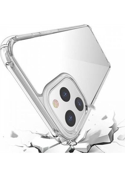 Anti-Şok Önleyici Apple iPhone 12 Pro Max Silikon Kılıf, Kamera Koruyuculu Anti-Drop Şeffaf Kılıf
