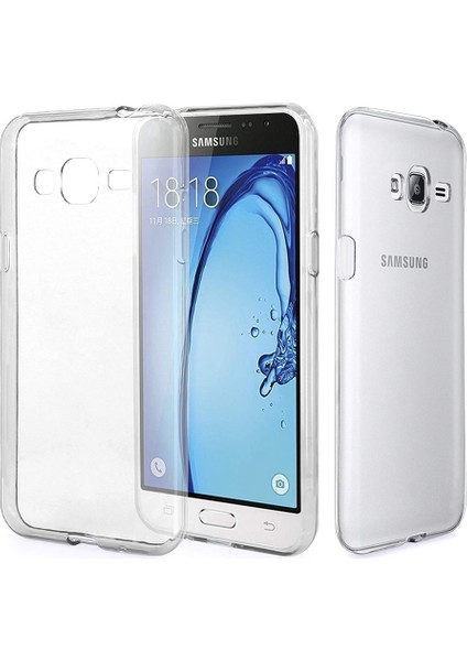Samsung J7 Kılıf Şeffaf Silikon Kamera Korumalı 0,30 mm