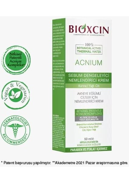 Acnium Sebium Dengeleyici Yüz Yıkama Jeli 500 ml + Bioxcin Acnium Sebum Dengeleyici Nemlendirici Krem 50 ml fırsatları