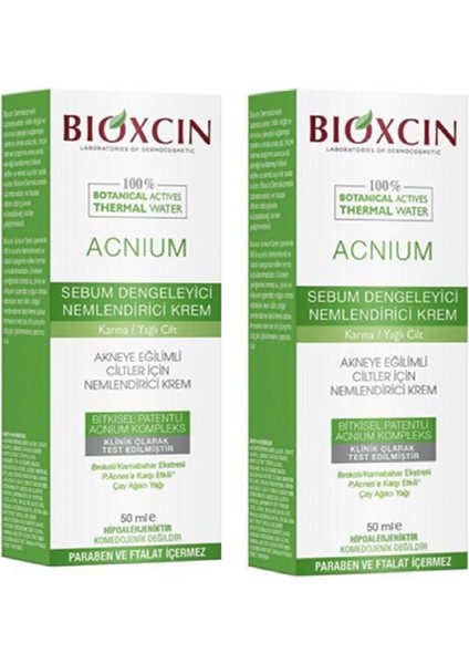 Acnium Sebum Dengeleyici Nemlendirici Krem 50 ml 2 Adet