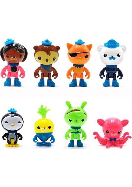 8 Adet Octonauts Figür Seti Barnacles Bebek Kwazii Şekil Oyuncak Pezo Anime Bebek Modeli (Yurt Dışından)