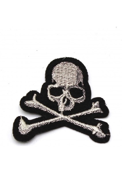 Yapıştırma Gümüş Simli Kuru Kafa