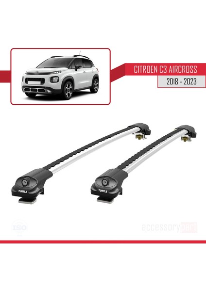 Citroen C3 Aırcross 2018 ve Sonrası Turtle Air-1 Ara Atkı Tavan Barı Gri fiyatları