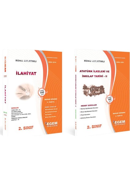 AÖF İlahiyat 2. Sınıf 4. Yarıyıl Bahar Konu Anlatımlı Soru Bankası (Ciltli)