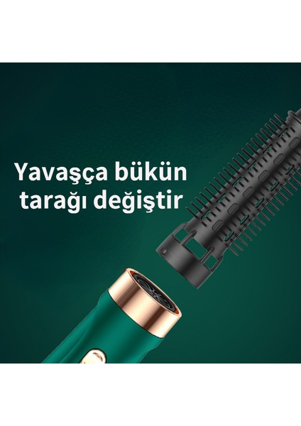 3'ü 1 Arada Saç Kurutma Makinesi Sıcak Hava Fırçası Saç Bigudi Tarak Bukleler Şekillendirici Araçlar Elektrikli Iyon Kurutma Makinesi Fırçası(Yurt Dışından)