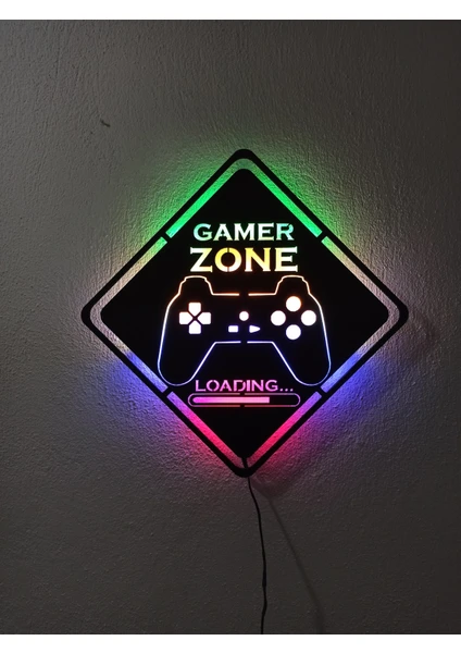 Gamer Zone LED Işıklı Duvar Tablosu