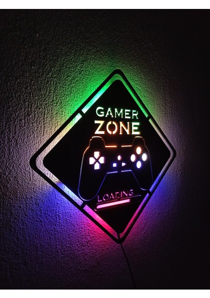 Gamer Zone LED Işıklı Duvar Tablosu