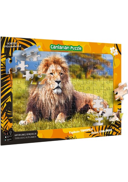 4boyut Canlanan 72 Parça Puzzle Aslan (5+ Yaş)