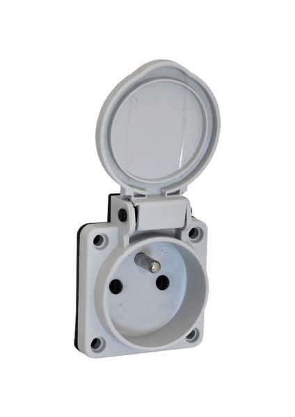 1X16A.PANO Prizi IP54(FRANSIZ Tipi) (Gri)
