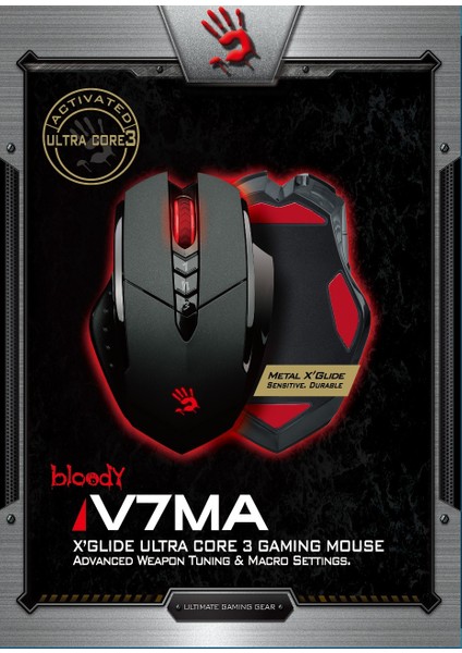 V7MA HD Optik Core3&4 Aktif Metal Ayak 3200CPI Oyuncu Mouse