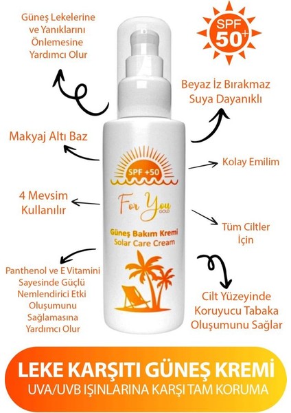 Leke Karşıtı ve Güneş Koruyucu Yüz Kremi 100ML-SPF50+