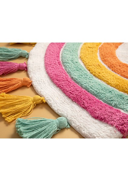 Rainbow Pamuklu Banyo Paspası 50 x 80 cm Renkli