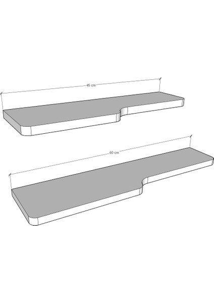 Doğal Modern Organizer Düzenleyici Kıvrımlı Dekoratif Kitaplık Banyo Mutfak Duvar Rafı Antrasit modelleri