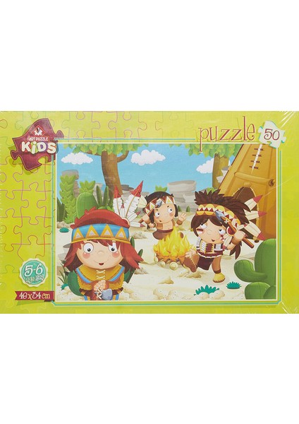 Çocuk Puzzle Kızıldereli Minikler 50 Parça Puzzle