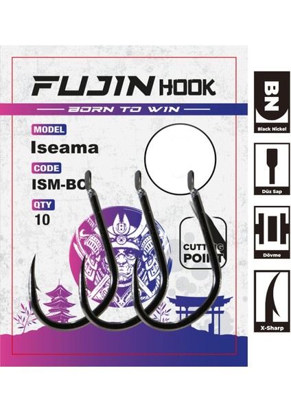 Iseama Deliksiz Düz Olta Kancası