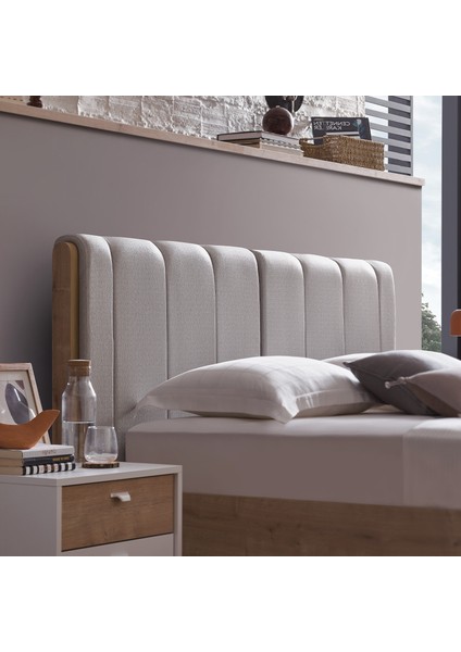 Polka Başlıklı Karyola - Açık Yeşil, Keten Dokulu Kumaş 200X200 modelleri