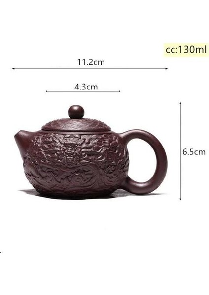 Çay Potu Mor Kil Xishi Filtre Çaydanlıklar Güzellik Su Isıtıcısı Ham Cevher El Yapımı Çay Seti Drinkware 130ML | Çaydanlıklar