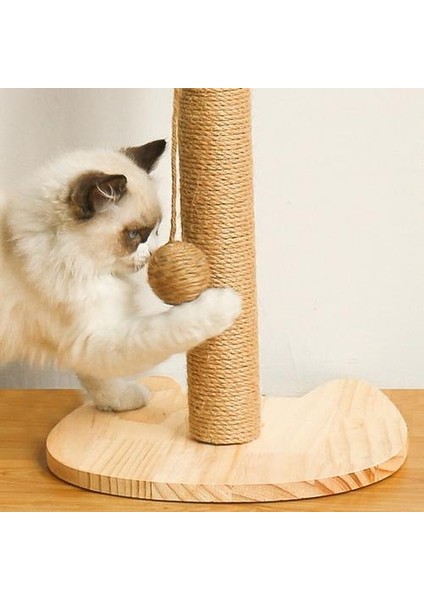 Kedi Scratcher Pençe Kalemtıraş Aşınmaya Dayanıklı Sisal Katı Ahşap Kombinasyonu Kitty Malzemeleri