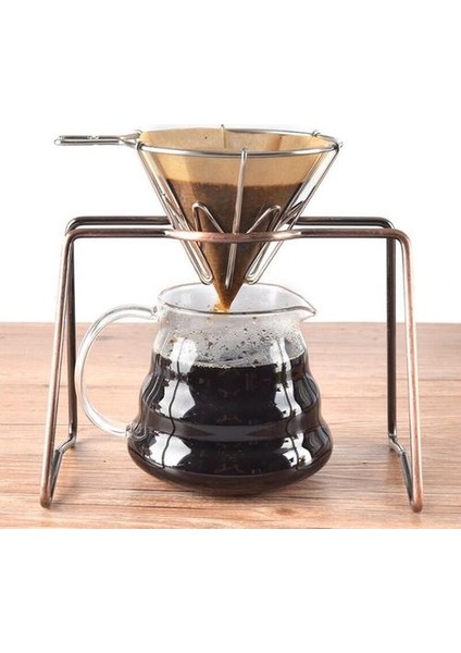 Metal Bardaklar Kahve Filtresi Tutucu Bakır Brew Damla Kahve Filt