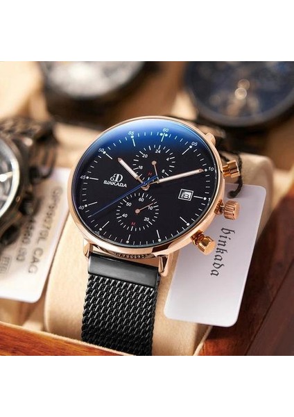 Lüks Izle Kuvars Gmt Üst Marka Safir Cam Erkekler Izle | Kuvars Saatler (Beyaz1)