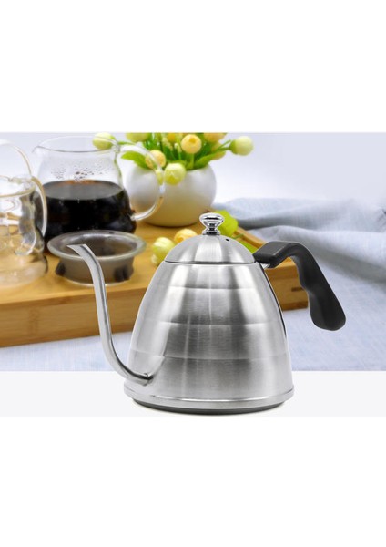 1000 ml Paslanmaz Çelik Kahve Damla Su Isıtıcısı Pot Demlik Su Isıtıcısı Çay Kahve Makinesi Kahve Percolators Bakalit Kolu | Kahve Kapları