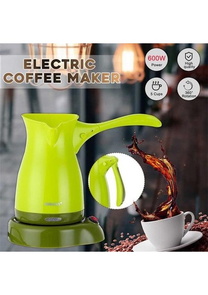 Taşınabilir Elektrikli Cezve Makinesi Türk Yunan Kahve Makinesi 220 V Espresso Çay Moka Pot Gıda Sınıfı Abs Su Isıtıcısı Anti Kayma Taban | Kahve Tencereler