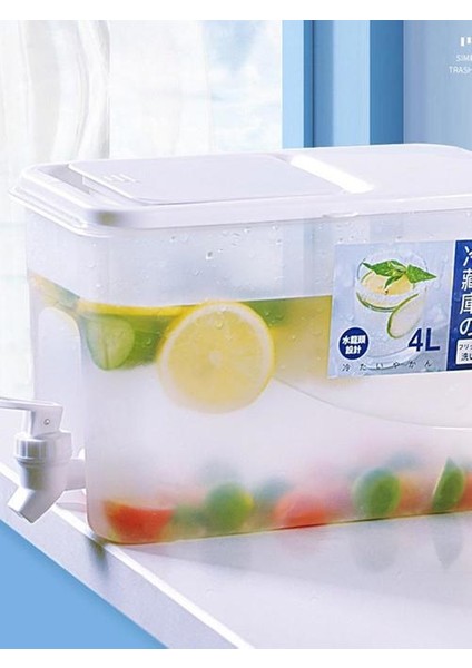 4l Buz Suyu Demlik Malzeme Içecek Dispenseri Meyve Çaydanlık Yaz Mutfak Buzdolabı Limon Suyu Kovası | Su Coss su Isıtıcısı