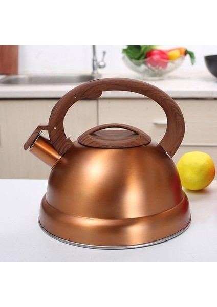 3l Çaydanlık Soba Üst Paslanmaz Çelik Geniş Taban Çay Su Isıtıcısı Stopetop Islık Çay Su Isıtıcısı ile Kalmak Serin Tutamak | Su Isıtıcılar