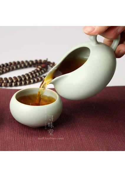 Azure Ru Fırın Çay Sürahi Ru Seramik Çay Sürahi Fuarı Kupası Çay Servis Fincan Fuarı Kupa Kung Fu Çay Chahai Gong Dao Bei Çay Su Isıtıcısı | Parti Iadeleri