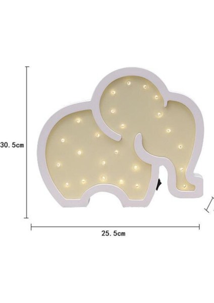 Sevimli Ağaçlık Fil Bebek LED Başucu Lambası Karikatür Nordic Çocuk Odası Dekoratif Işıklar Güzel Fotoğraf Sahne Hediyeler | LED Gece Işıkları