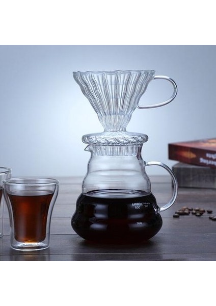 1 Adet Yüksek Sıcaklığa Dayanıklı Cam Cezve Kahve Makinesi Kahve Damalayıcı ve Pot Kahve Filtresi Kahve Araçları Için Set