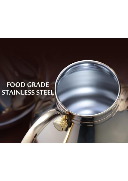 Paslanmaz Çelik Çay Brewer Coffee Su Isıtıcısı, Gooseneck Damla Ince Balatası Kolay Üzerinde Kahve Makinesi Kahve Çaydanlık