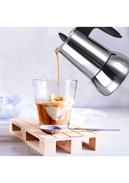 Paslanmaz Çelik Kahve Makinesi Percolator Pot Taşınabilir Espresso Kahve Makinesi Pot Geyser Kahve Makineleri