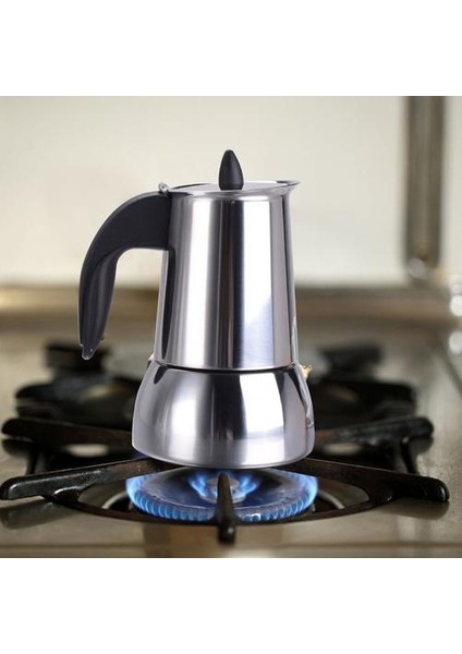 Paslanmaz Çelik Kahve Makinesi Percolator Pot Taşınabilir Espresso Kahve Makinesi Pot Geyser Kahve Makineleri