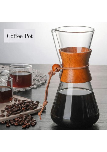Dayanıklı Cam Kahve Makinesi Cezve Espresso Kahve Makinesi Paslanmaz Çelik Filtre ile Damla Pot Üzerinde Dökün(Yurt Dışından)