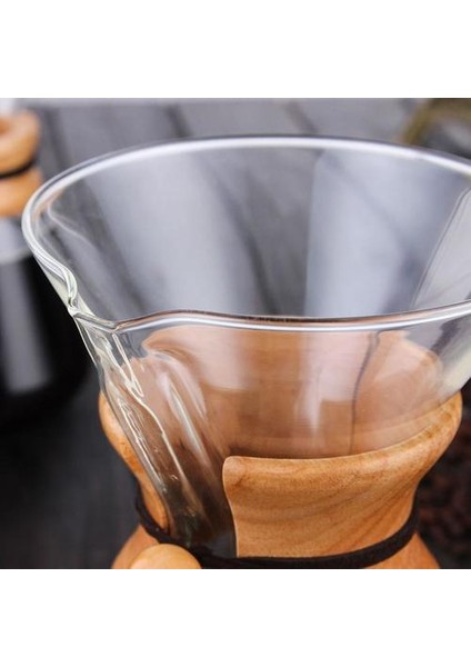 Dayanıklı Cam Kahve Makinesi Cezve Espresso Kahve Makinesi Paslanmaz Çelik Filtre ile Damla Pot Üzerinde Dökün(Yurt Dışından)