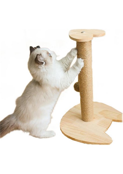 Kedi Scratcher Pençe Kalemtıraş Aşınmaya Dayanıklı Sisal Katı Ahşap Kedi Malzemeleri