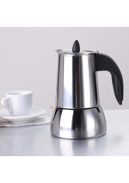 Paslanmaz Çelik Kahve Makinesi Percolator Pot Taşınabilir Espresso Kahve Makinesi Pot Geyser Kahve Makineleri