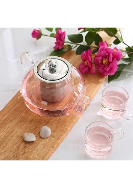 Şeffaf Cam Demlik Cam Çaydanlık Çay Paslanmaz Çelik Filtre Demlik Kapağı Modern Çay Potu Aracı Kettle Teaware 600ML | Çaydanlıklar(Yurt Dışından)