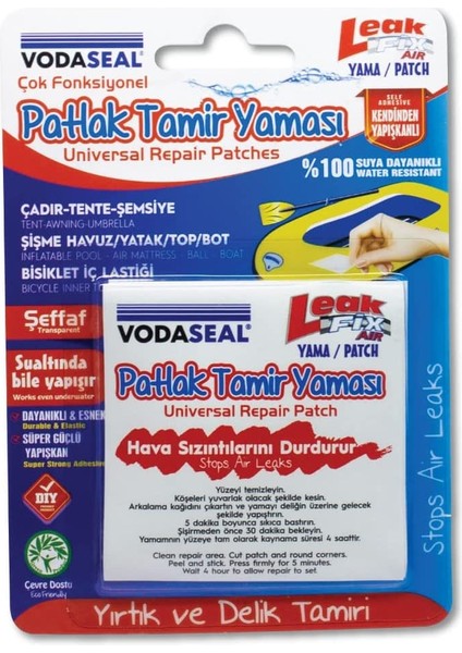 Vodaseal Patlak Tamir Yaması Şeffaf