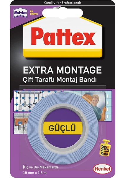 Henkel - Pattex-Extra Montaj Tamir Bandı 19MM x 150M