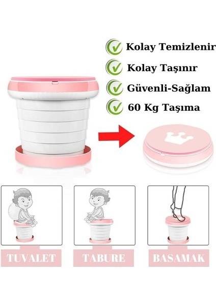 Mooie Baby's Katlanabilir Çocuk Tuvaleti Plus, Çok Fonksiyonlu Alıştırma Tuvaleti, Carry Potty , Taşınabilir Lazımlık