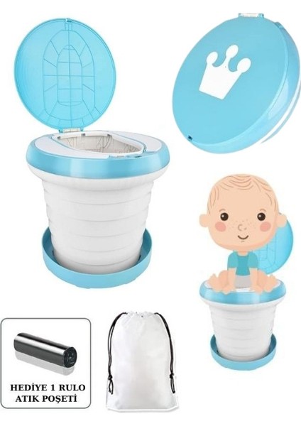 Katlanabilir Çocuk Tuvaleti Plus, Çok Fonksiyonlu Alıştırma Tuvaleti, Carry Potty , Taşınabilir Lazımlık