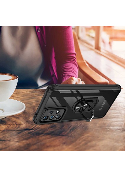 Samsung Galaxy A32 4g Kılıf Korumalı Yüzüklü Standlı Mola Kapak + Cam Ekran Koruyucu modelleri