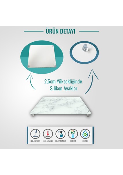 Cam Sunum Standı | Klasik Mermer Desenli | 29cm x 34cm fiyatları