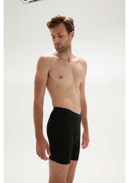 Erdem Siyah Erkek Süper İnce Doğal Bambu Uzun Boxer 1013 fiyatları