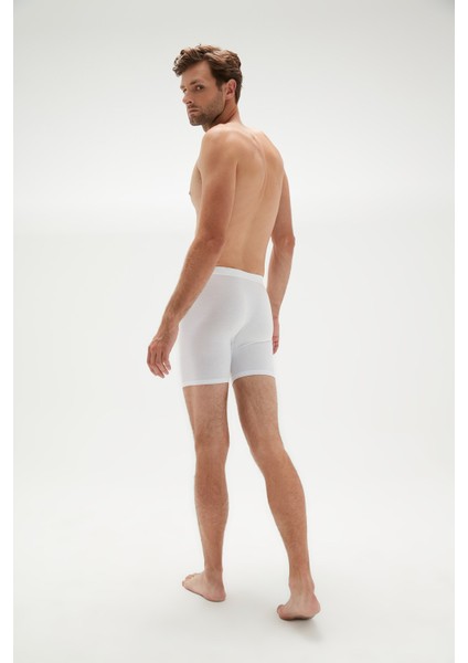 Erdem Beyaz Erkek Süper İnce Doğal Bambu Uzun Boxer 1013 modelleri