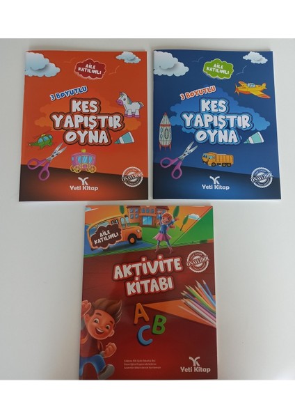 4-6 Yaş Evde Eğlence Aktivite Kitap Seti (3 Kitap)